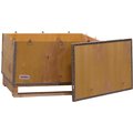 Global Industrial 4 Panel Hinged Shipping Crate w/Lid & Pallet, 35-1/4L x 21-1/4W x 16-1/2H B2352221